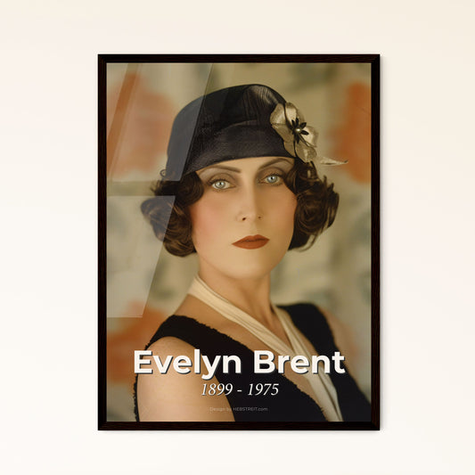 Evelyn Brent: Timeless Flapper Glamour - Ultrarealistic Portrait in Monochrome with a Vintage Cinematic Touch for Home Decor