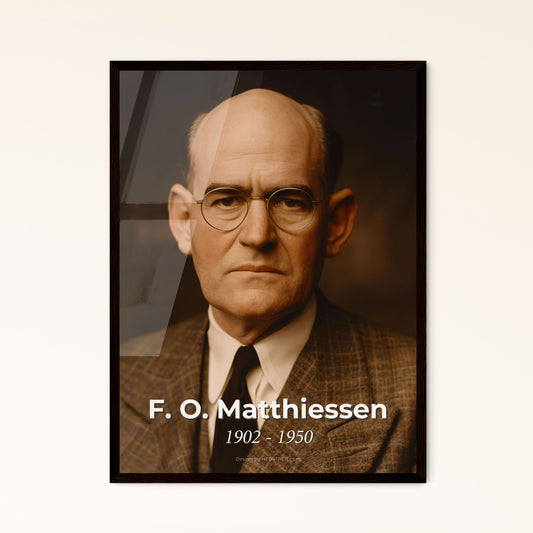 F.O. Matthiessen: Pioneering American Literary Critic - Stunning Monochromatic Portrait for Timeless Home Decor Elegance