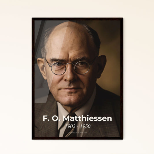 Timeless Elegance: F. O. Matthiessen Portrait - Iconic Literary Critic, Inspiring Scholar, Artful Décor for Home & Gift