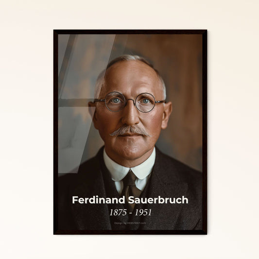 Ferdinand Sauerbruch: Pioneering Thoracic Surgeon - Stunning Art Print on Aluminum/Framed - A Timeless Tribute for Your Space