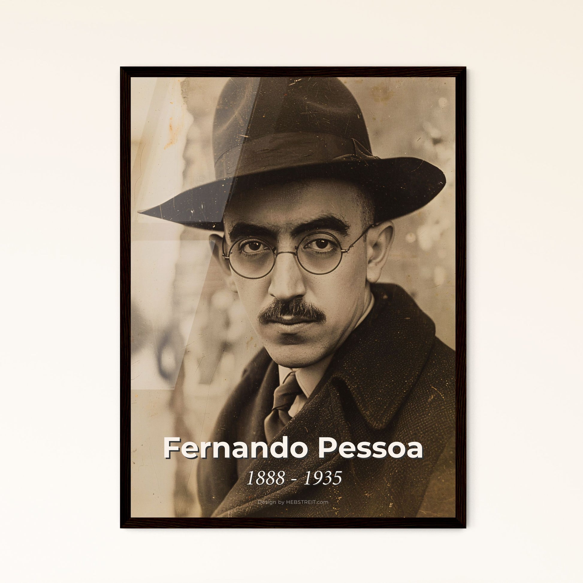 Fernando Pessoa: Timeless Portrait of the Modernist Poet with Heteronyms - Luxe Art Print for Home Décor & Meaningful Gifts