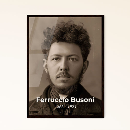 Timeless Portrait of Ferruccio Busoni: Celebrated Italian Composer & Pianist - Exquisite Ultrarealistic Art for Home Decor