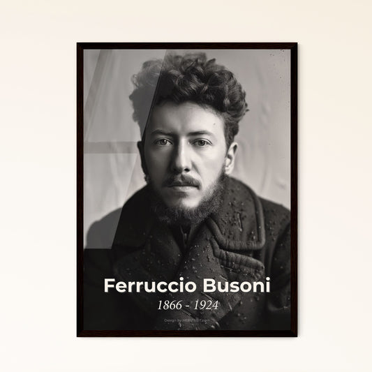 Ferruccio Busoni: Masterful Portrait of an Iconic Italian Composer - Exquisite Print for Home Decor, Framed or Aluminum Options