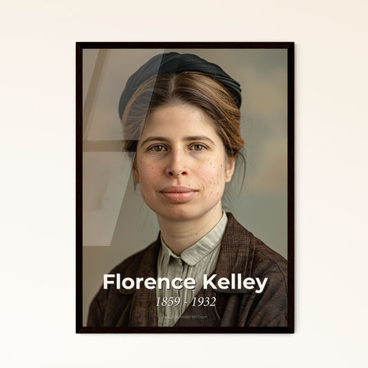 Florence Kelley: Visionary Reformer - Elegant Portrait in Monochrome, Perfect Home Decor Gift for Advocates of Change