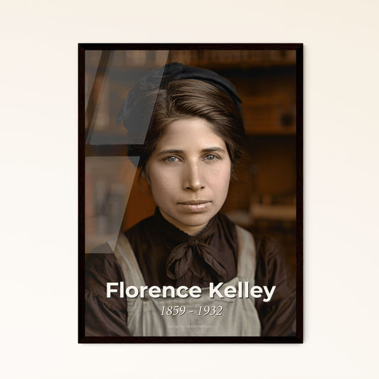 Florence Kelley: Iconic Reformer - Stunning Portrait Print Celebrating Advocacy for Labor Rights & Women's Suffrage in Timeless Elegance