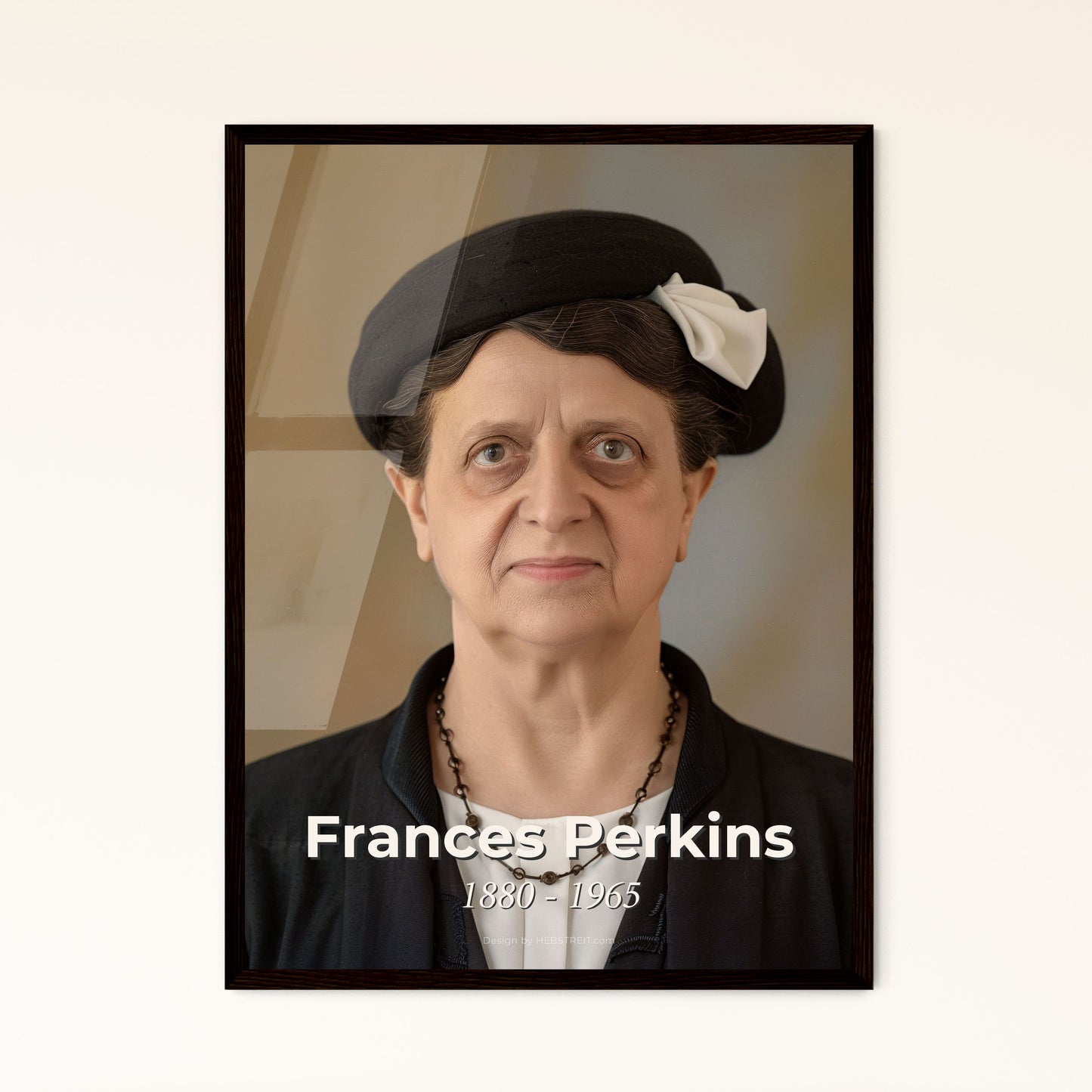 Frances Perkins: Pioneering Advocate for Labor Rights – Limited Edition Print in Rustic Elegance, Perfect for Home Decor!