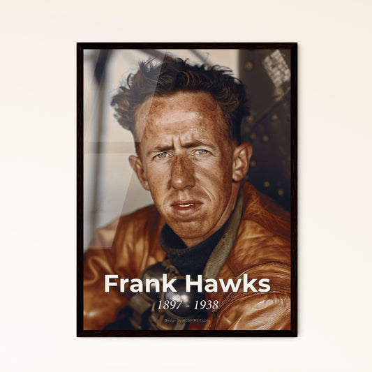 Frank Hawks: American Aviation Pioneer - Timeless Ultrarealistic Portrait Print, Perfect for Home Decor or Inspirational Gifting