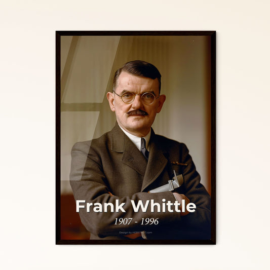 Timeless Tribute to Frank Whittle: The Visionary behind the Jet Engine - Stunning Cinematic Portrait in Classic Monochrome