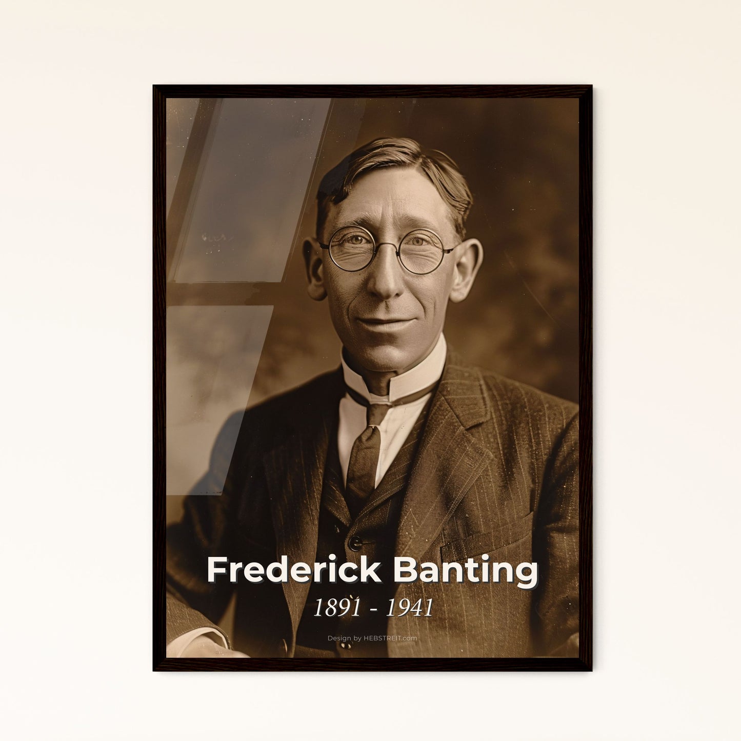 Frederick Banting: Pioneer of Insulin - Stunning Monochromatic Portrait Print for Home Decor & Inspired Gifting!