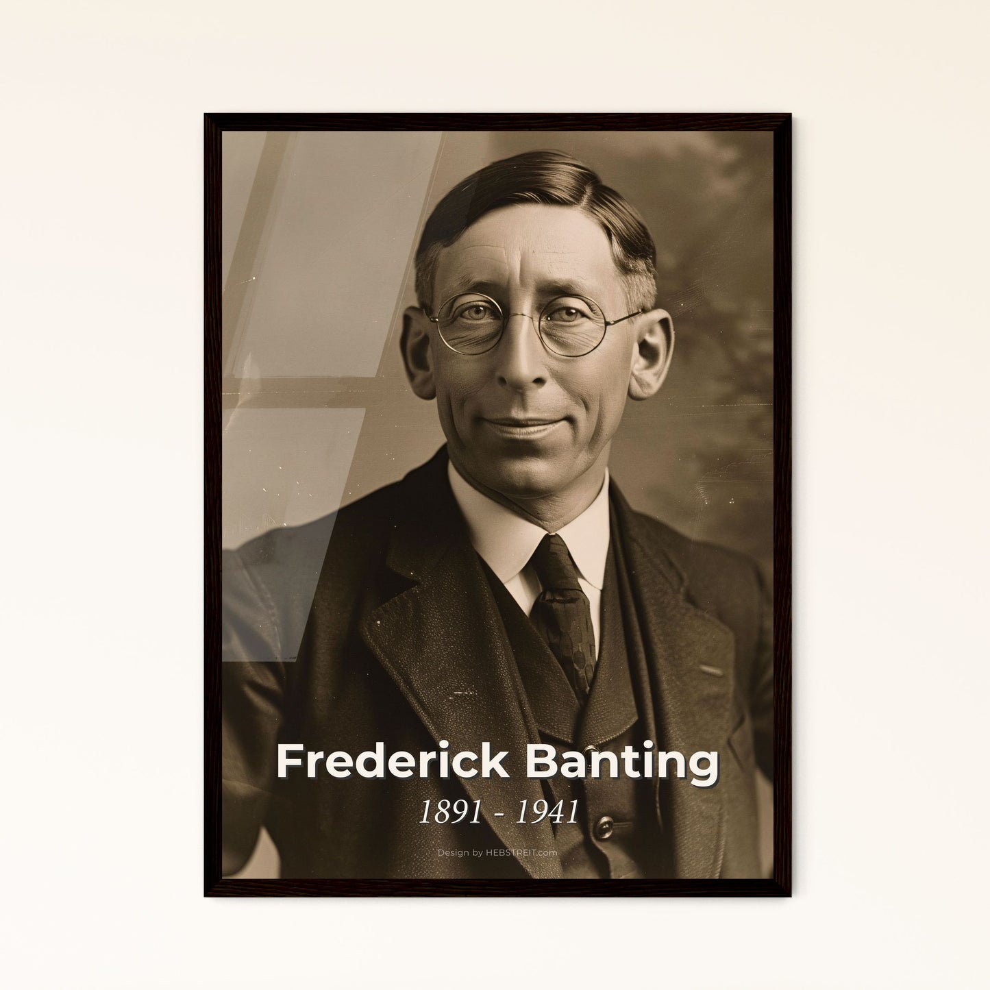 Frederick Banting: Visionary Scientist Who Co-Discovered Insulin - Timeless Monochromatic Portrait for Home Décor