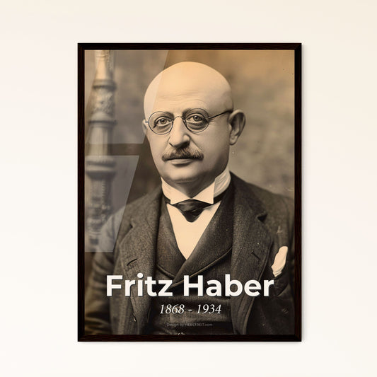 Fritz Haber Portrait: Nobel-Winning Chemist, Iconic Haber Process Innovator – Stunning Sepia Art Print for Timeless Home Decor