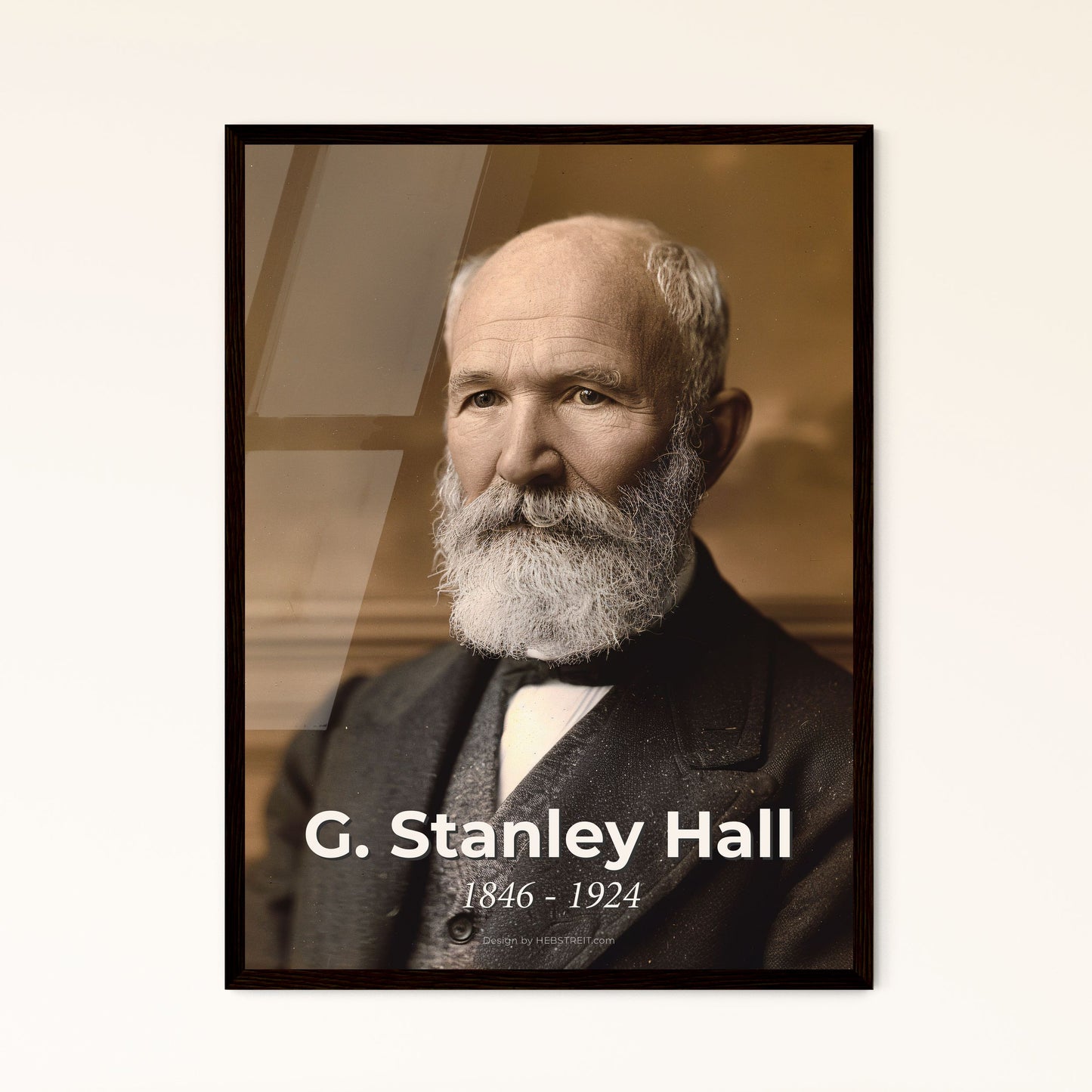 Timeless Visionary: G. Stanley Hall, Pioneer of Child Psychology - Ultra-Realistic Portrait in Rustic Elegance, Gift-Ready Decor