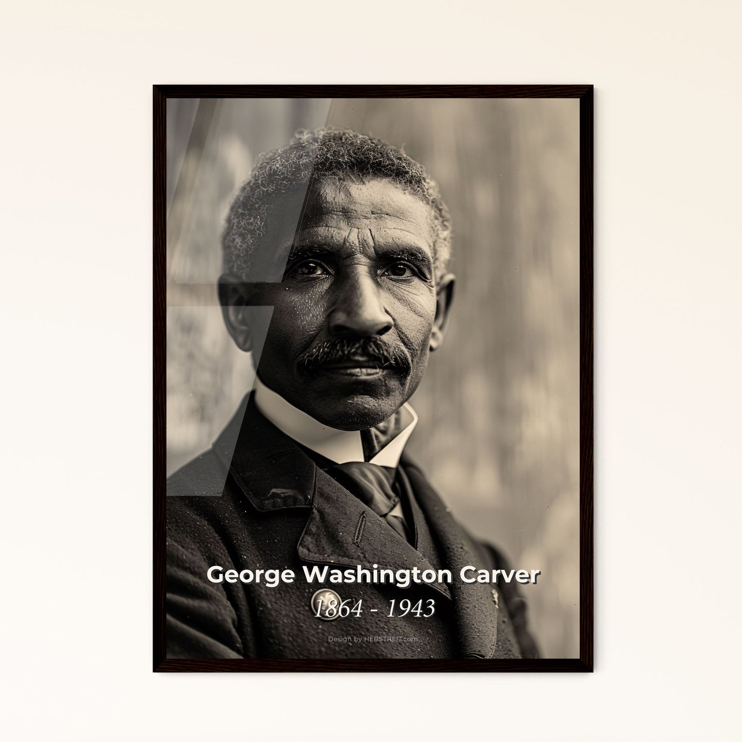 George Washington Carver: Timeless Visionary - Captivating Portrait of America's Agricultural Pioneer in High-Quality Print