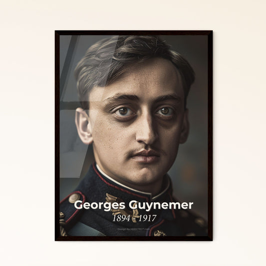 Georges Guynemer: Inspiring Portrait of the French WWI Ace - Timeless Art Print for Home Decor, Framed & Aluminum Options Available!