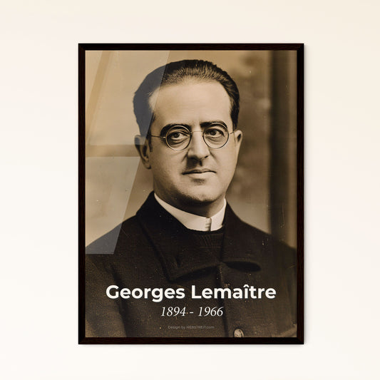 Georges Lemaître: Pioneer of the Big Bang Theory - Striking High-Quality Print for Home Décor, Framed or Aluminum Options