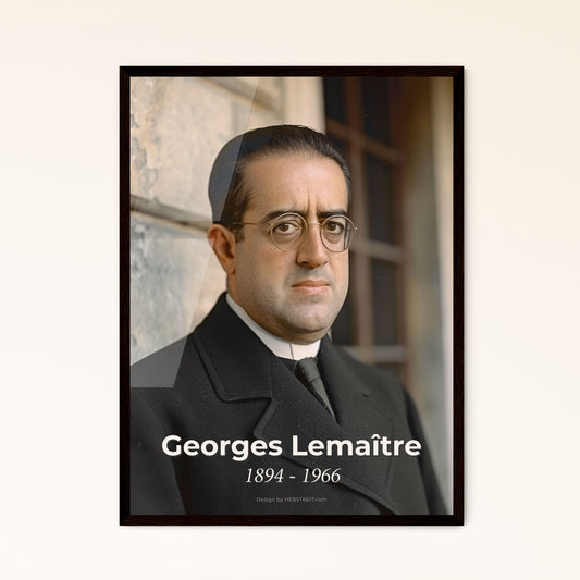 Georges Lemaître: Visionary Belgian Physicist & Father of the Big Bang - Ultra-Realistic Art Print for Distinctive Home Decor