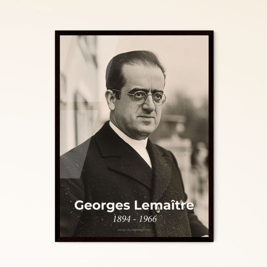 Georges Lemaître: Pioneer of the Big Bang Theory - Stunning Cinematic Print in Ultra-Realistic Style for Home Decor