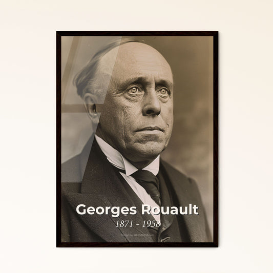 Authentic Georges Rouault Portrait - Expressionist Masterpiece in High-Quality Sepia Finish, Perfect for Home Décor or Gifts