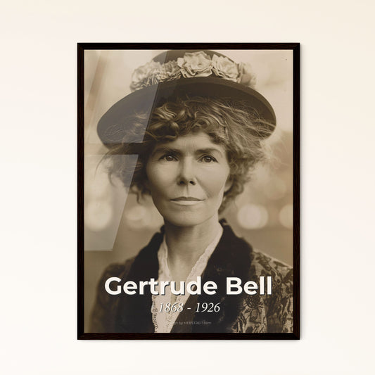 Gertrude Bell (1868-1926): Pioneering British Archaeologist & Writer—Stunning Ultrarealistic Portrait with Timeless Elegance