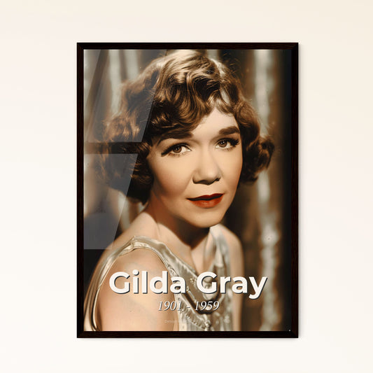 Gilda Gray: The Shimmy Icon - Timeless Portrait of a Flapper Legend, Stunning Monochromatic Art for Elegant Home Décor