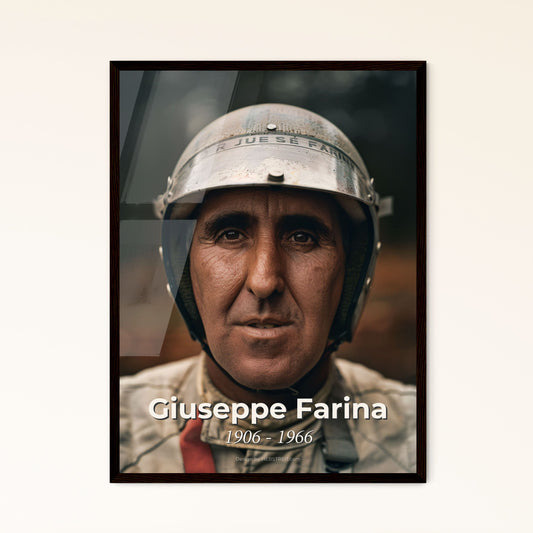 Giuseppe Farina: First Formula One Champion (1950) - Authentic High-Contrast Portrait Print for Timeless Home Décor