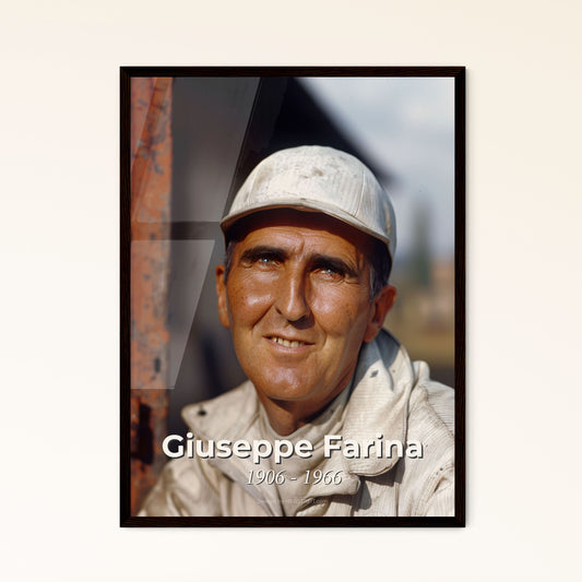 Giuseppe Farina: First Formula One Champion Portrait - High-Quality Print, Framed Options & Aluminum Art for Timeless Decor