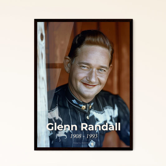 Glenn Randall: Legendary Stuntman & Actor - Timeless Monochrome Portrait for Home Decor, Gift, or Art Collection