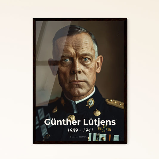 Günther Lütjens: Iconic Admiral of the Bismarck - Vintage Inspired Ultrarealistic Print for Home Decor and Gifting
