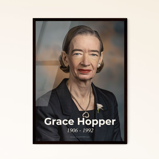 Grace Hopper: Visionary Computer Scientist & COBOL Pioneer - Timeless Portrait with Rustic Elegance for Your Home Décor