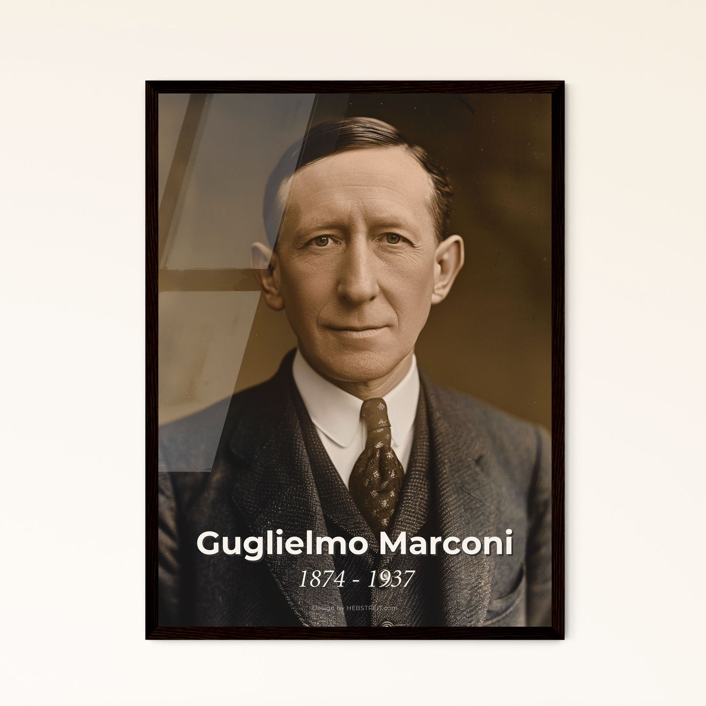Timeless Tribute: Guglielmo Marconi - Celebrated Pioneer of Radio Communication - Exquisite Monochrome Art Print for Elegant Spaces
