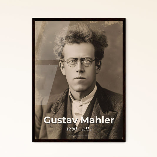 Timeless Portrait of Gustav Mahler: Iconic Austrian Composer in Cinematic Detail – Elevate Your Home Decor with Elegance!