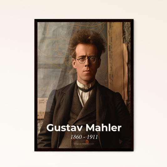 Gustav Mahler: Timeless Portrait of the Iconic Austrian Composer, Perfect for Home Decor as Print or High-Quality Framed Art