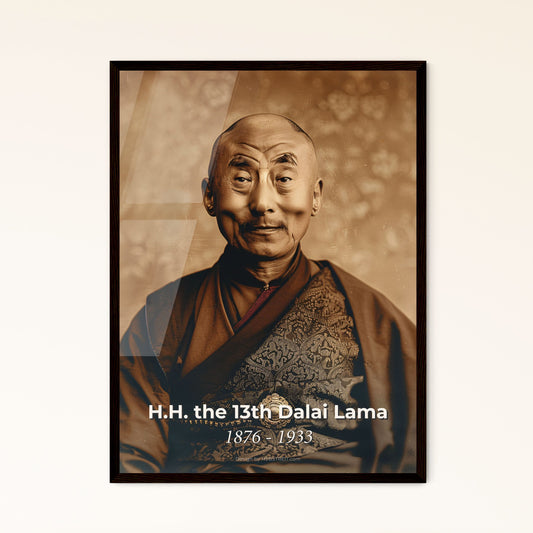 Timeless Journey: H.H. the 13th Dalai Lama - A Monochromatic Tribute to Tibet's Resilient Spiritual Leader, 1876-1933