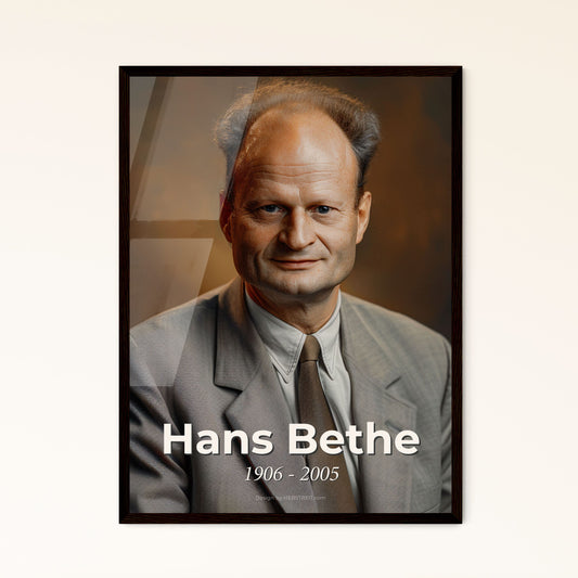 Timeless Tribute to Hans Bethe: Iconic Portrait of a Nobel Laureate in Physics - Perfect for Home Decor & Thoughtful Gifting