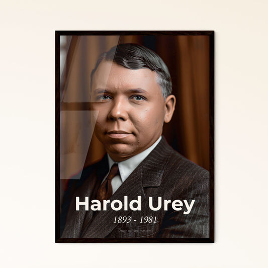 Timeless Tribute to Harold Urey: Nobel Prize Chemist - Unique Art Print on Aluminum or Framed, Perfect for Home Décor!