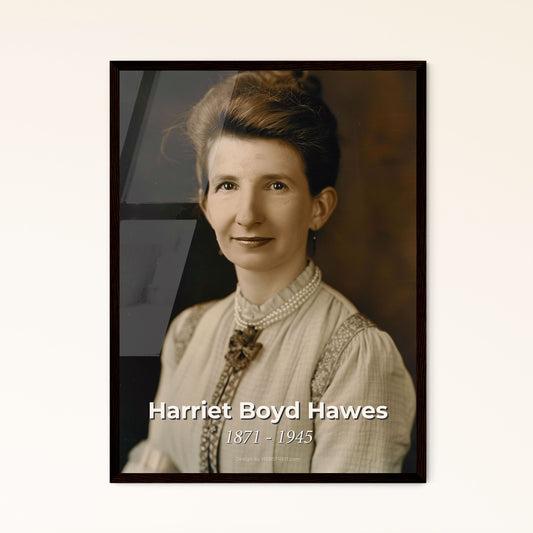 Harriet Boyd Hawes: Pioneering American Archaeologist - First to Lead a Cretan Excavation, Iconic Portrait Art Print in Classic Style