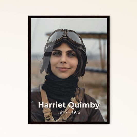 Harriet Quimby: Trailblazing Aviator - First Woman Pilot & English Channel Flyer - Authentic Cinematic Art Print for Home Decor