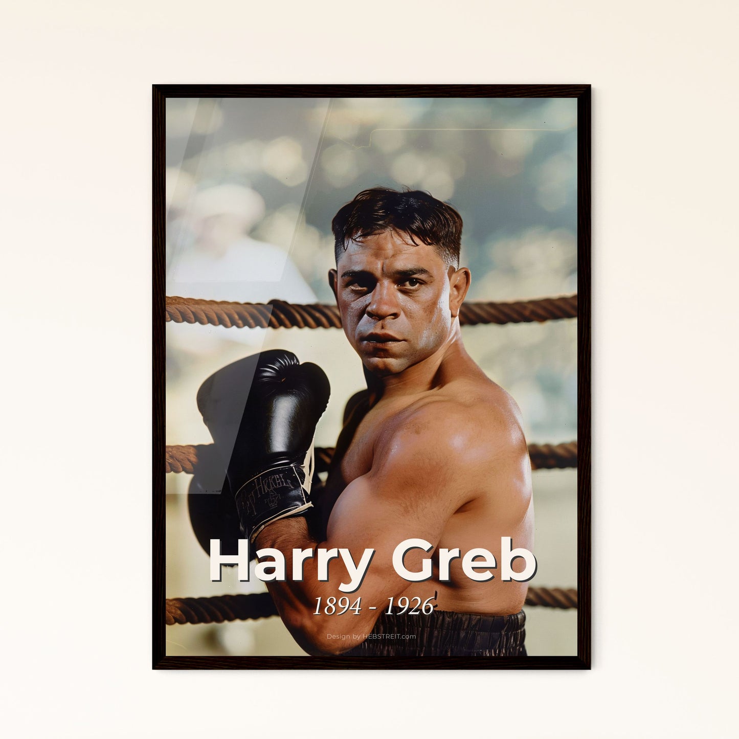 Timeless Portrait of Harry Greb: The Pittsburgh Windmill - Iconic Middleweight Champion in Monochromatic Elegance