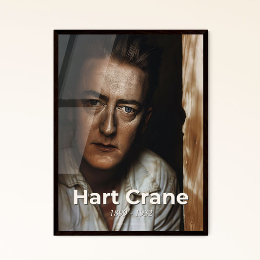 Timeless Portrait of Hart Crane: Modernist Icon, Evocative Cinematic Art in Sepia – Perfect for Home Décor or Gifting