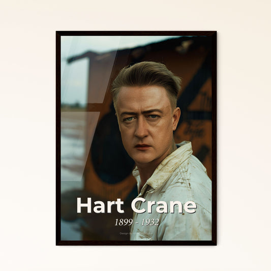 Hart Crane: Modernist Visionary - Exquisite Portrait Print for Home Decor, Framed or Aluminum, Celebrating American Poetry's Legacy