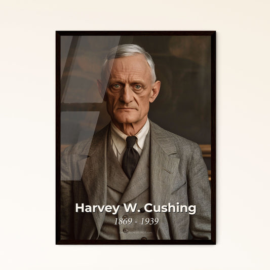 Timeless Portrait of Dr. Harvey W. Cushing: Pioneer Neurosurgeon, Captured in Dramatic Sepia-Infused Cinematic Artistry