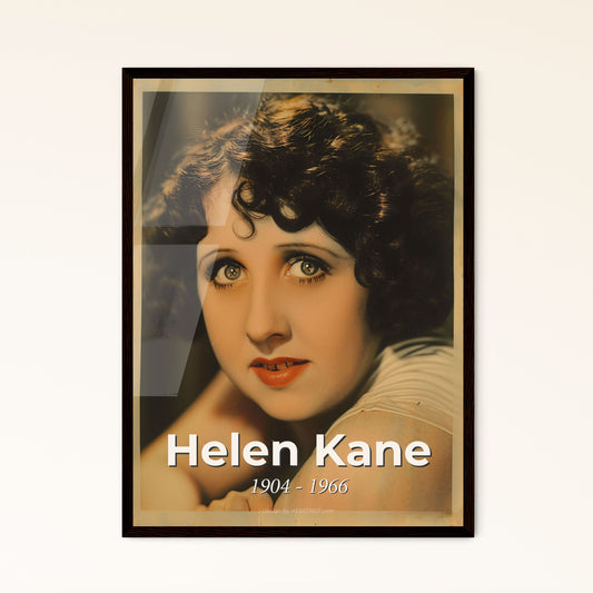 Helen Kane: The Iconic Boop Queen - Stunning Cinematic Portrait on Rustic Background, Ultimate Home Décor Gift in Premium Formats