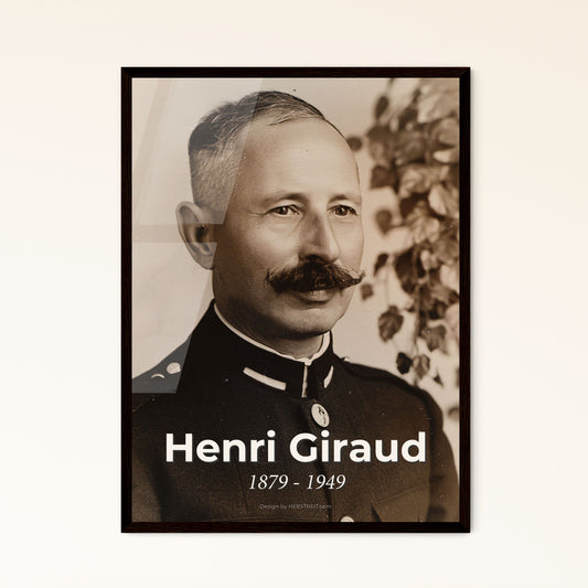 Henri Giraud: Heroic Portrait of WWII's Free French General - Cinematic Art Print for Timeless Home Decor & Gift Giving