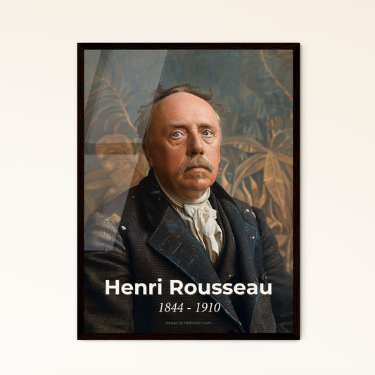 Timeless Essence: Henri Rousseau, 1844-1910 - Majestic Naive Jungle Portrait in Cinematic Sepia - Elegant Home Decor Print Options