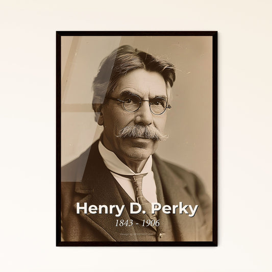 Henry D. Perky: Visionary American Lawyer & Innovator of Railway Infrastructure - Timeless Portrait in Monochrome Elegance