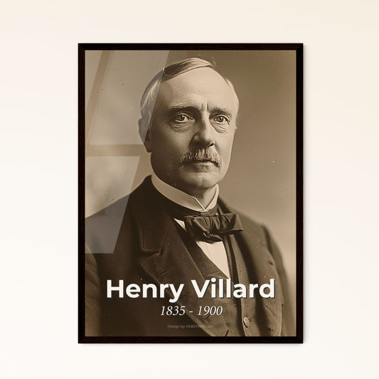 Henry Villard: Visionary Railway Financier - Exquisite High-Quality Portrait Print, Wooden or Aluminum Framed Options Available