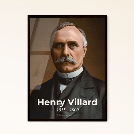 Henry Villard: A Visionary Railway Financier – Exquisite Monochromatic Portrait for Timeless Home Décor & Gift Inspiration