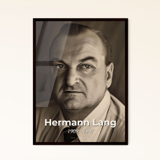 Hermann Lang: Legendary Pre-War Mercedes-Benz Racing Driver - Monochromatic Art Print for Timeless Home Décor