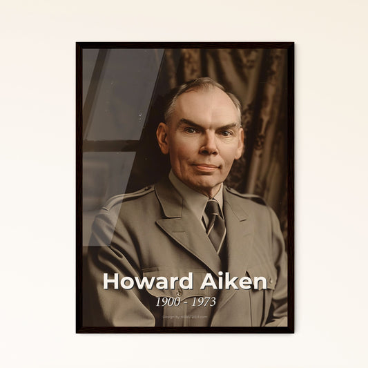 Timeless Portrait of Howard Aiken: Pioneer of Digital Computing - Elegant Art Print for Home Décor & Gift-Giving