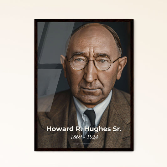 Timeless Tribute to Howard R. Hughes Sr.: Iconic Portrait of an Oil Pioneer - Transform Your Space with History & Elegance